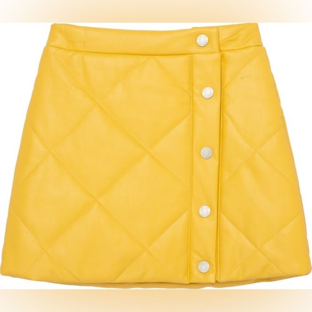 Yellow Quilted Kids Skirt
